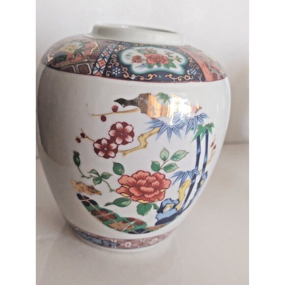 Miyako Japan Hand Painted Ginger Jar/Vase Imari Ware 5 1/2" - Picture 4 of 12